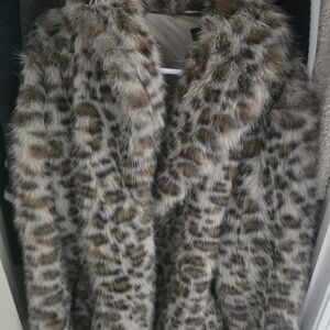 Wild Fable Animal Print Teddy Jacket